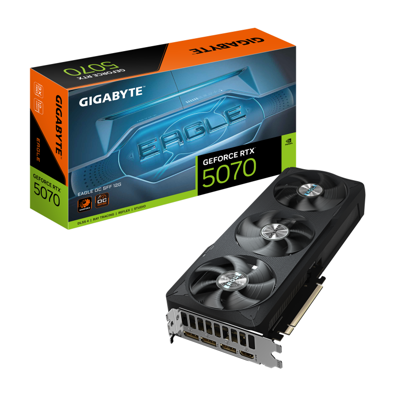 Placa Video GIGABYTE GEFORCE RTX 5070 EAGLE OC SFF 12GB GDDR7 192 bit, PCIE 5.0, 3x DP 1x HDMI