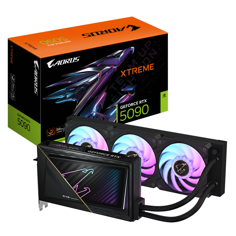 Placa Video GIGABYTE AORUS GEFORCE RTX 5090 XTREME WATERFORCE 32GB GDDR7 512 bit, PCIE 5.0, 3x DP 1x HDMI, 3x 120mm ARGB