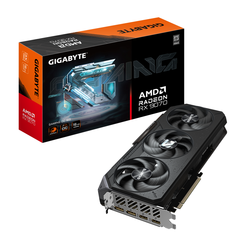 Placa Video GIGABYTE RX 9070 GAMING OC 16GB GDDR6, PCIE 5.0, 2x DP 2x HDMI