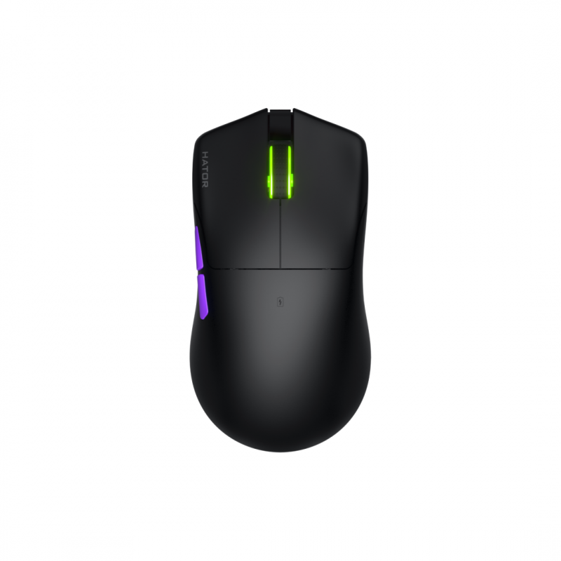 Mouse gaming wireless Hator Pulsar 3 ULTRA 8K+4K, polling rate pana la 8000Hz, senzor Optical PixArt PAW 3950, rezolutie maxima 30000 DPI, switch HATOR® Optical 100M, side switch Kailh 3M, durata de viata baterie in wireless mode pana la 180 de ore, negru