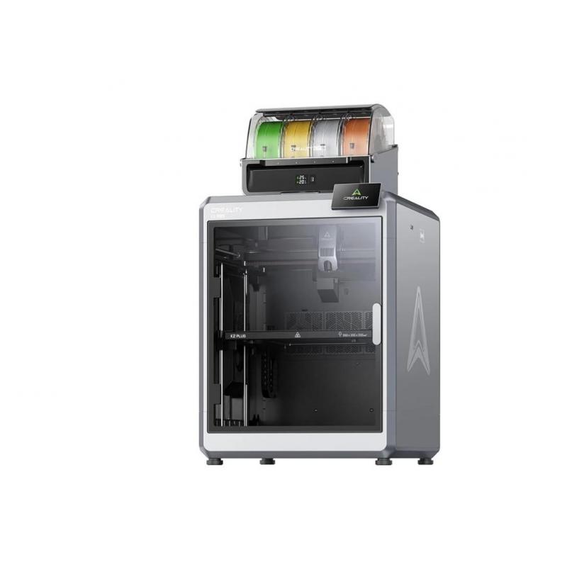 Imprimanta 3D CREALITY K2 PLUS COMBO, Tehnologie FDM, Volum printare: 350*350* 350mm, Dimensiuni imprimanta: 495*515*640mm,  Greutate: 35Kg, Viteza printare: 600mm/s max, Acuratete: 100mm±0.1mm, Inaltime strat: 0.05-0.3mm, Extruder: Dual-gear direct drive