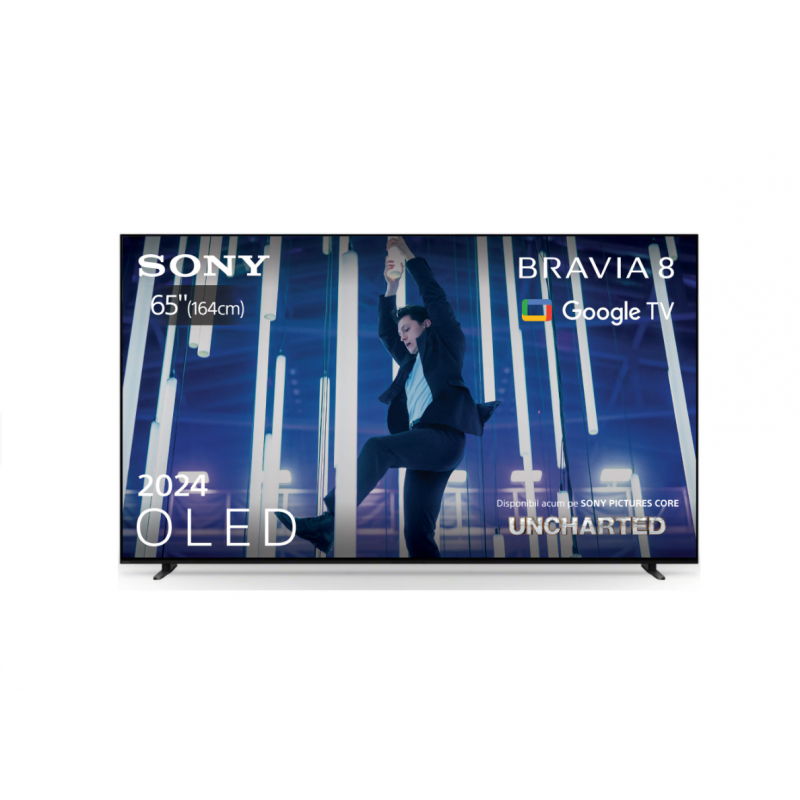 Televizor Sony BRAVIA 8 LED 65XR80, 164 cm, Smart Google TV, 4K Ultra HD, 100 Hz, Clasa E (Model 2024)