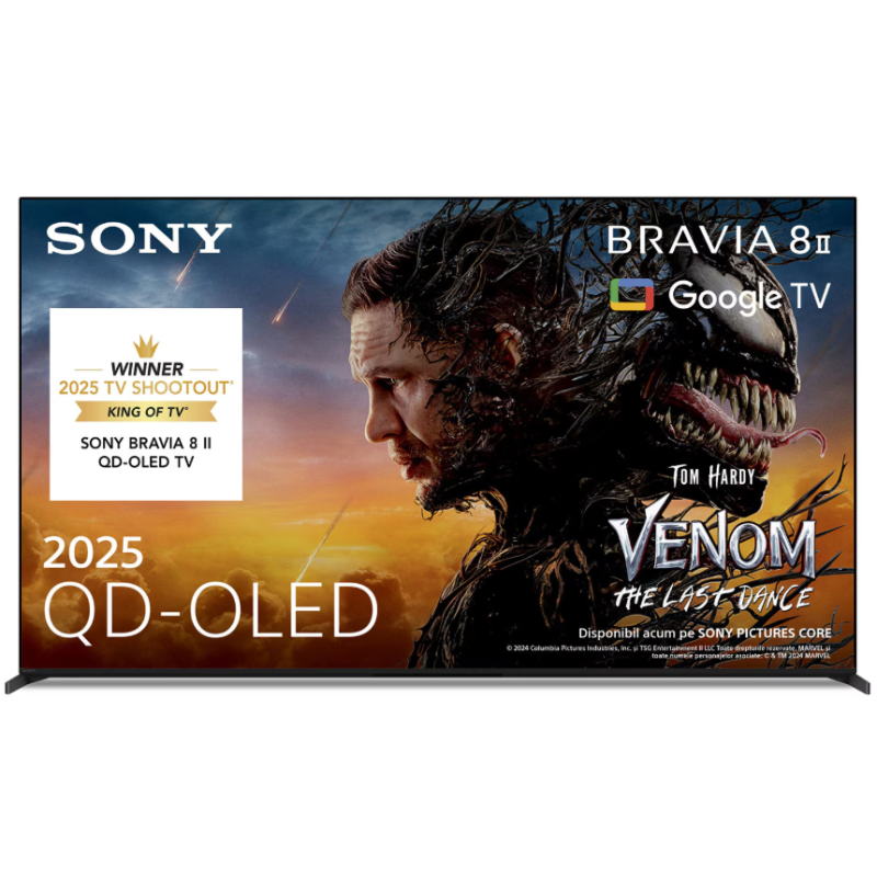 Televizor Sony BRAVIA 8M2 OLED 65XR8M2, 164 cm, Smart Google TV, 4K Ultra HD, 100 Hz, Clasa F