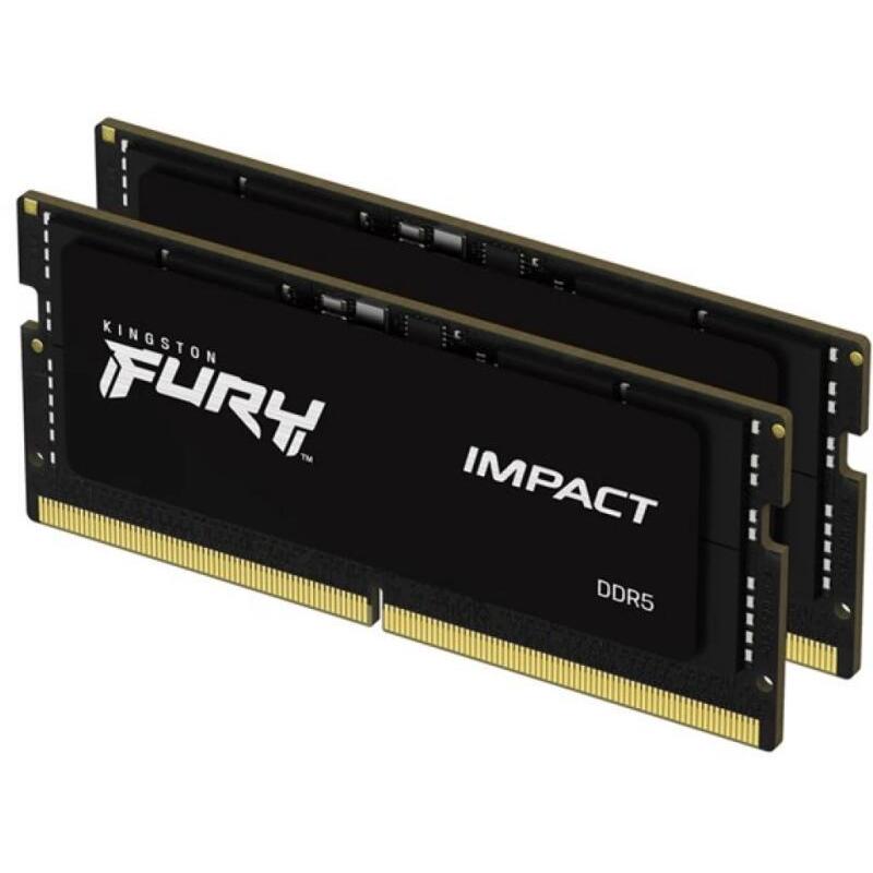 Memorie RAM notebook Kingston  64GB, DDR5, 5600MHz, CL40, 1.1v, Dual Channel Kit, FURY Impact,