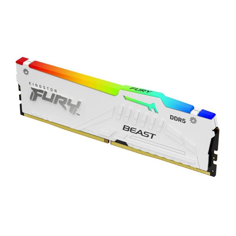 Memorie RAM Kingston DDR5 16GB 6000Mhz CL36 1.35V Fury Beast White RGB EXPO