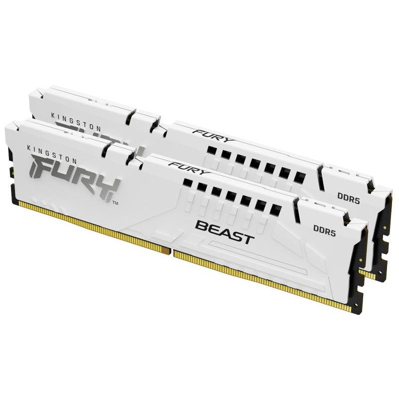 Memorie RAM Kingston DDR5 32GB 6000Mhz CL36 1.35V Dual Channel Kit Fury Beast White EXPO