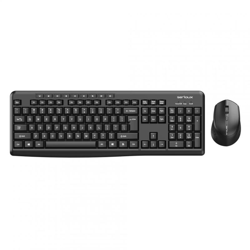 Kit tastatură și mouse wireless 2.4G Tastatură: cu rând independent de taste multimedia * Mod: 2.4G * Număr taste: 104 + 9 taste rapide * Material: ABS * Culoare: Negru * Chipset: Huntersun * Aspect: Orice aspect disponibil * Tip interfață: USB * Dimensiu