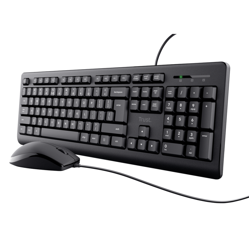 Kit tastatura + mouse cu fir, negru