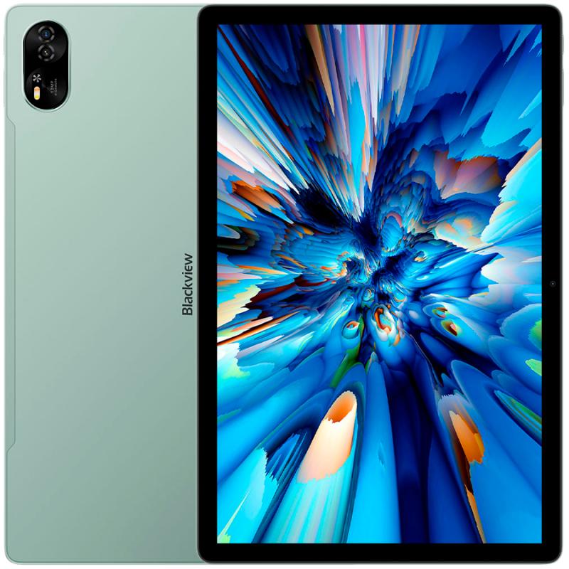 Blackview MEGA 8 13inch FHD IPS 1200x1920 90Hz 12GB+256GB Unisoc T620 Octa-core 2.2GHz Cam Front 13MP Rear 50MP LTE 1100mAh Netflix HD TUV Rheiland Android 15 Lagoon Green