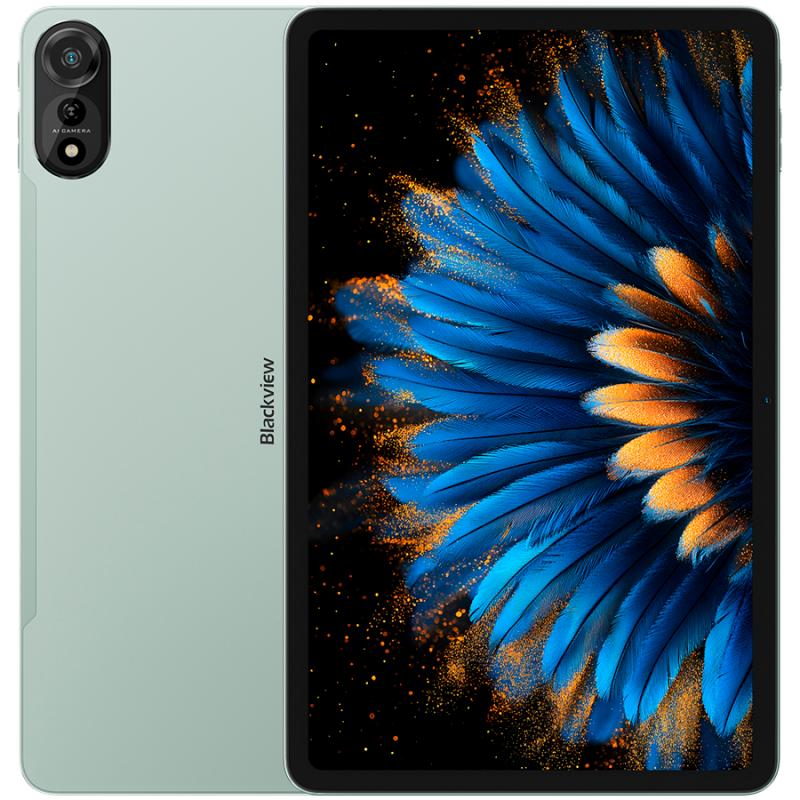 Blackview MEGA 2 SET LTE 12-inch FHD+IPS 1200x2000 60Hz 12GB+256GB Unisoc T615 Octa-core 1.6GHz Cam Front 8MP Rear 16MP 9000mAh+Charging 18W Fast / Cable Film Case Stylus Mouse Keyboard EN Netflix HD Android 15 Moss Green