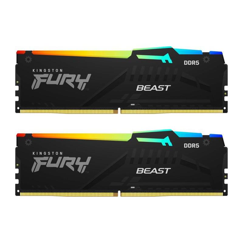 Memorie RAM Kingston FURY Beast RGB 32GB DDR5 6000MHz CL30 Dual Channel Kit 