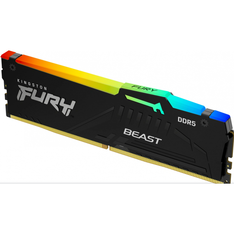 Memorie RAM Kingston DDR5 32GB 6000MHz CL30 1.4V Fury Beast Black RGB EXPO
