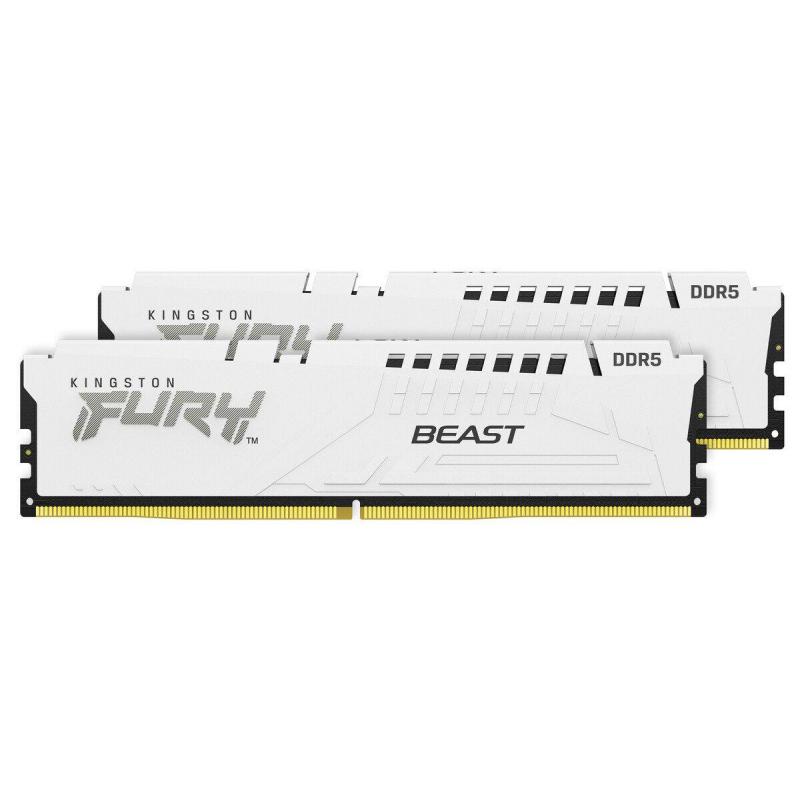 Memorie RAM Kingston DDR5 64GB 6000Mhz CL30 1.4V Dual Channel Kit Fury Beast White EXPO