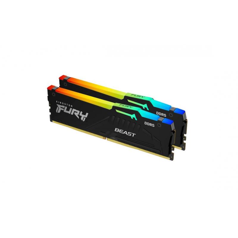 Memorie RAM Kingston DDR5 32GB 5600MHz CL36 1.25V Dual Channel Kit Fury Beast Black RGB EXPO