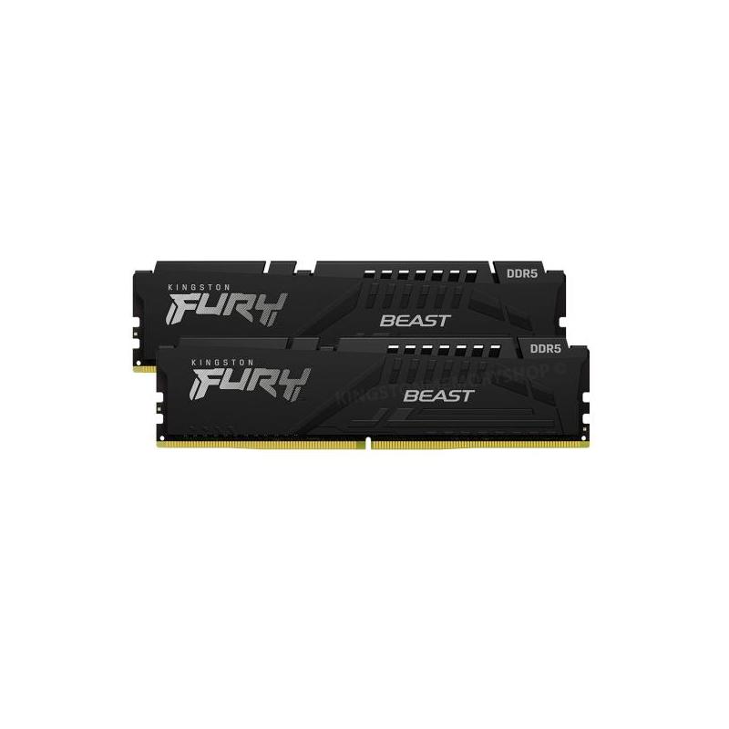 Memorie RAM Kingston DDR5 64GB 5600MHz CL40 1.25V Dual Channel Kit Fury Beast Black XMP