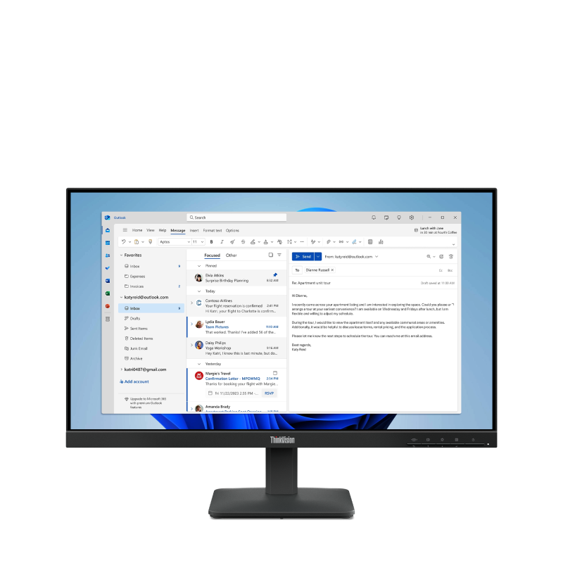 Monitor  Lenovo ThinkVision S24-4e; 23.8