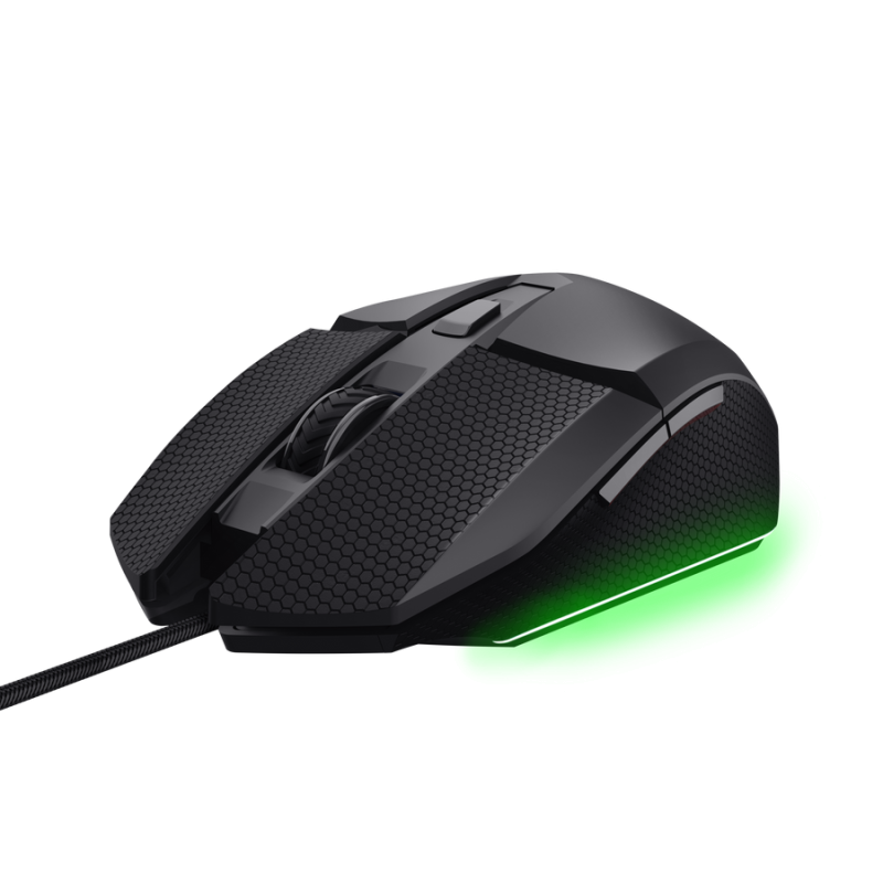 Mouse cu fir Trust GXT 121 Felox+, interfata USB-A, rezoluti 10000 DPI, iluminare, negru