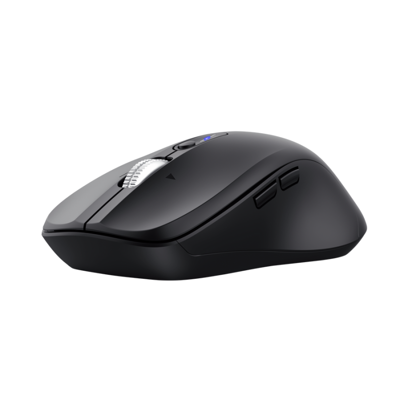 Mouse wireless Trust Ferro Hyperscroll, material ABS, interfata USB-A, rezolutie maxima 3200 DPI, negru