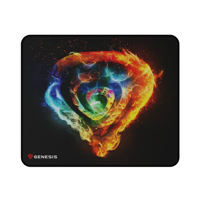 Mousepad Genesis Carbon 500 M FIRE G2, material cauciuc + material textil, dimensiuni 300 x 250 x 2.5 mm, multicolor