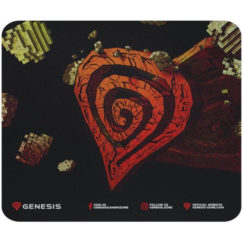 Mousepad Genesis PROMO ANCIENT STONE, material cauciuc + material textil, dimensiuni 250 x 210 x 2.5 mm, multicolor