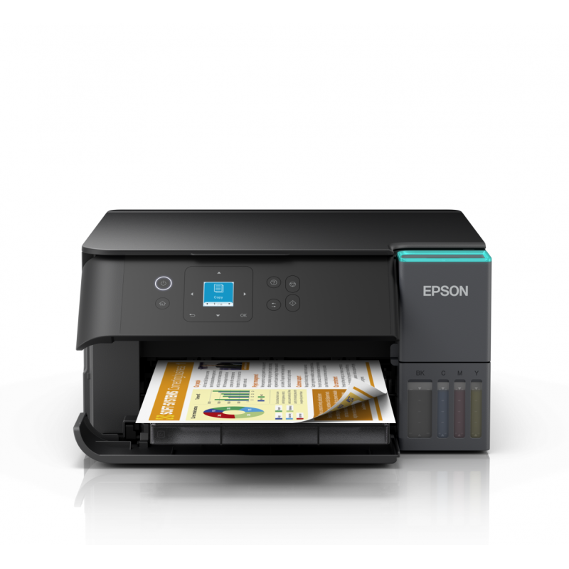 Multifunctional inkjet color Epson EcoTank CISS L4360, dimensiune A4 (Printare,Copiere, Scanare), printare borderless, viteza 33ppm alb-negru, 20ppm color, rezolutie 4800 x 1200 dpi, alimentare hartie 100 coli, duplex automat, scanner CIS rezolutie 1,200 