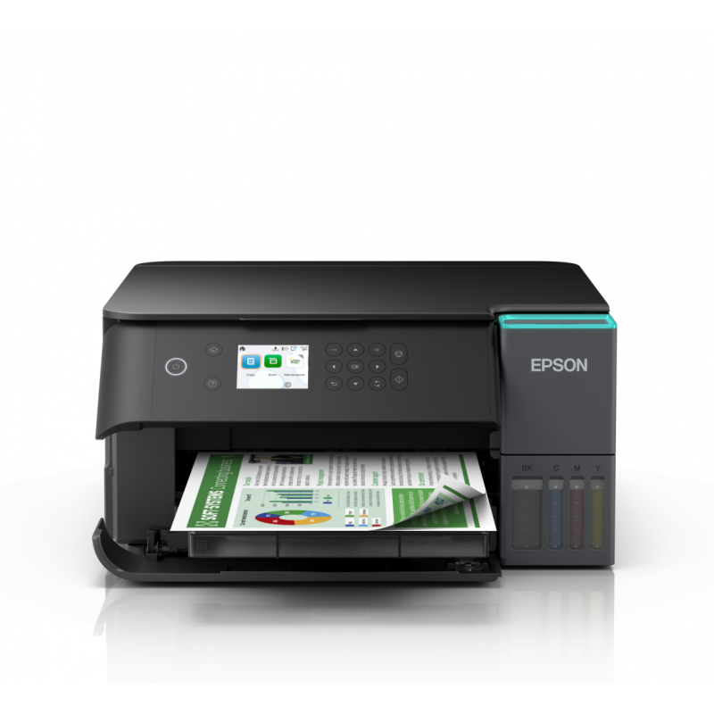 Multifunctional inkjet color Epson EcoTank CISS L6360, dimensiune A4 (Printare,Copiere, Scanare), printare borderless, viteza 33ppm alb-negru, 20ppm color, rezolutie 4800x1200 dpi, alimentare hartie 250 coli, duplex automat ,scanner CIS rezolutie 1200x240