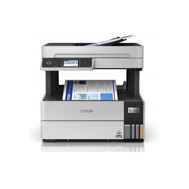 Multifunctional inkjet color Epson EcoTank CISS L6490, dimensiune A4 (Printare,Copiere, Scanare, Fax), printare borderless, viteza 37ppm alb-negru, 23ppm color, rezolutie 4800x1200 dpi, alimentare hartie 250 coli + 35 coli ADF, duplex automat ,scanner CIS