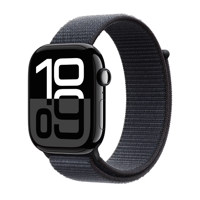 Apple Watch Series 10 GPS 46mm Jet Black Alu Case with Ink Sport Loop