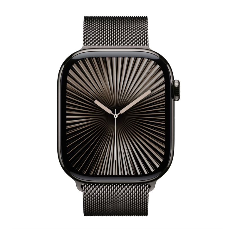Apple Watch Series 10 GPS + Cellular 46mm Slate Titanium Case with Slate Milanese Loop - M/L