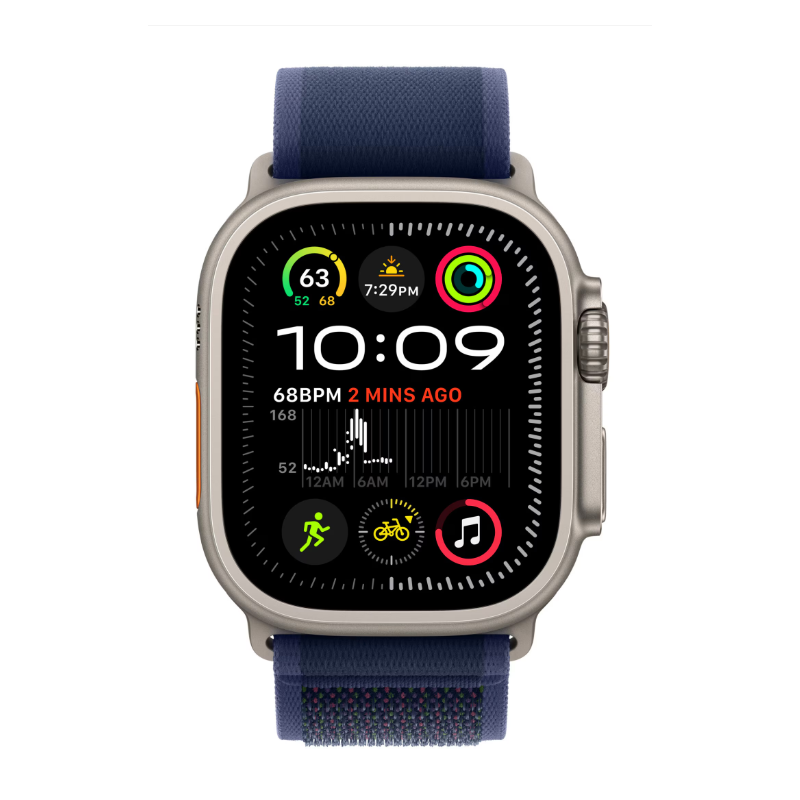 Apple Watch Ultra 2 GPS + Cellular 49mm Natural Titanium Case with Blue Trail Loop - M/L