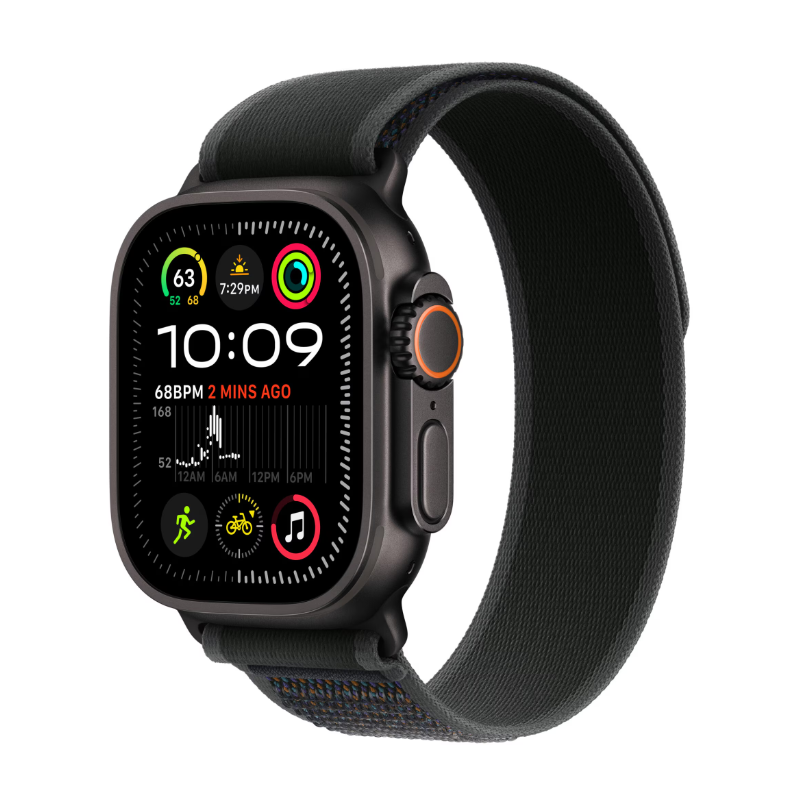Apple Watch Ultra 2 GPS + Cellular 49mm Black Titanium Case with Black Trail Loop - S/M