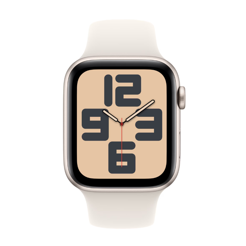 Apple Watch SE GPS 44mm Starlight Aluminium Case with Starlight Sport Band - M/L