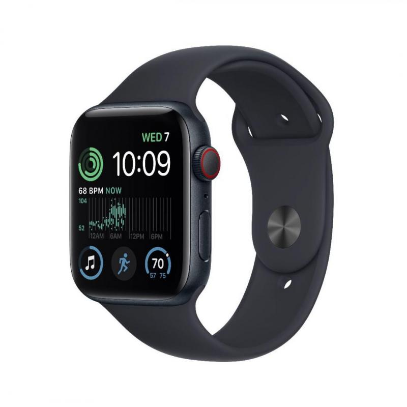 Apple Watch SE GPS + Cellular 44mm Midnight Aluminium Case with Midnight Sport Band - M/L