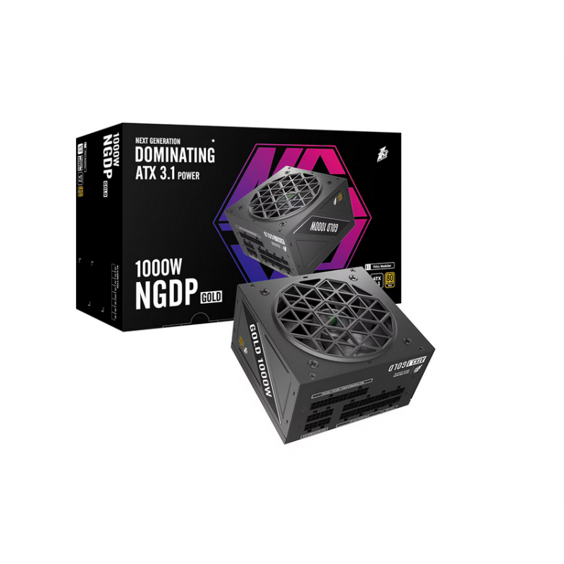 Sursa PC 1stPlayer 1000W, 80 PLUS Gold, Full Modular, ATX 3.1, PCIe 5.1, NGDP HA-1000BA4, negru