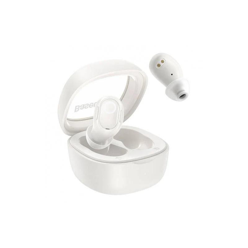 Casti Baseus Bowie WM02 TWS,  wireless, bluetooth 5.3, microfon pe casca, crem