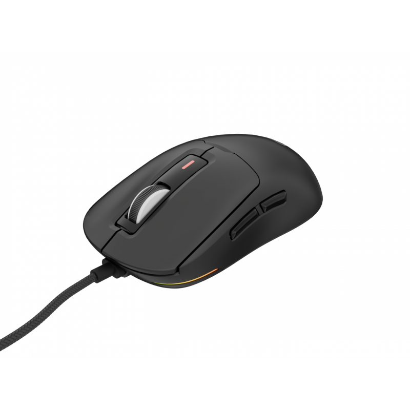 Mouse gaming cu fir Genesis Krypton 660, interfata USB, 12000 DPI, 6 butoane, iluminare RGB, negru