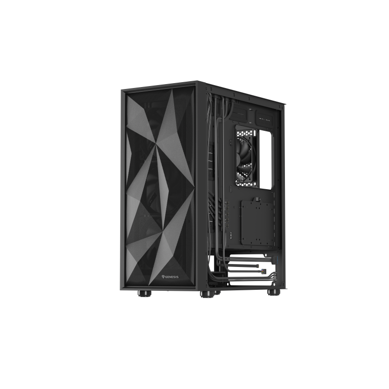Carcasa GENESIS DIAXID 605F Mid Tower NEGRU, Tempered Glass, Sloturi Expansiune 7, Drive Bays: 2x3.5