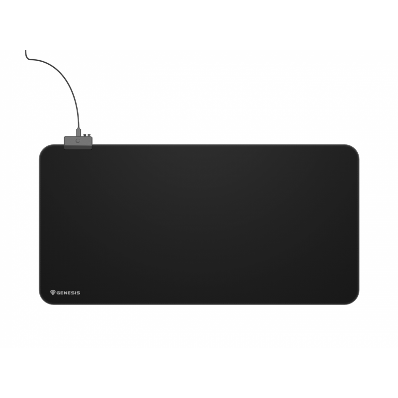 Mousepad Genesis Boron 500 XXL, iluminare RGB, material cauciuc + textil, dimensiuni 800x400x4 mm, negru
