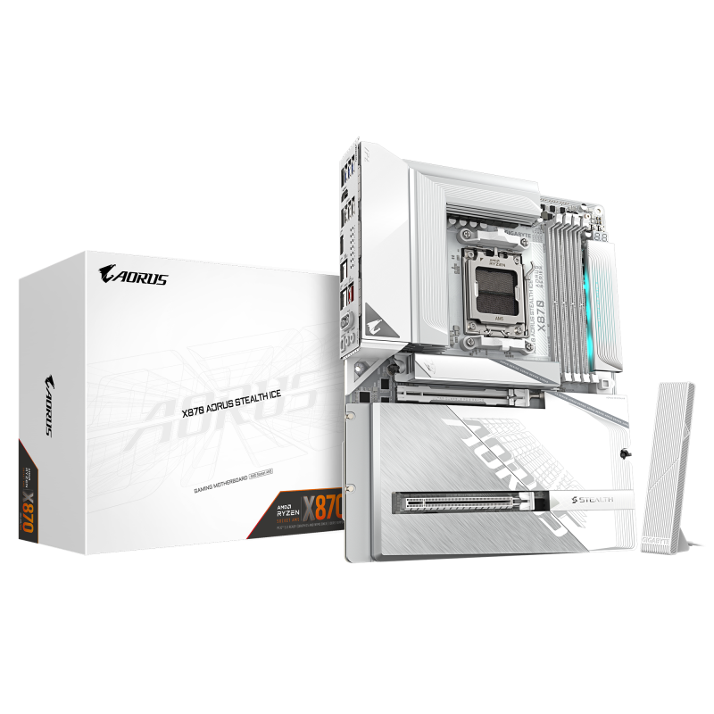 Placa de bază Gigabyte X870E AORUS STEALTH ICE AM5