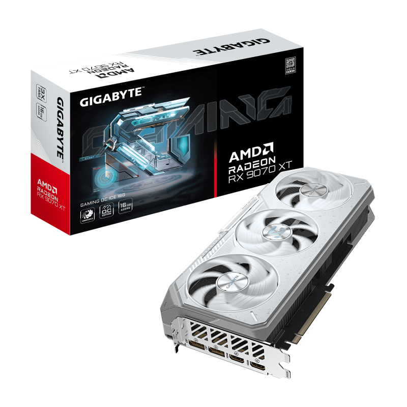 Placa de baza GIGABYTE GEFORCE RADEON RX 9070XT GM OC ICE