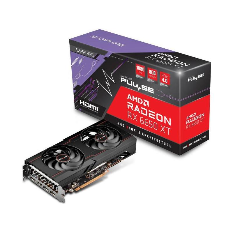 Placa Video AMD RADEON SAPPHIRE PULSE RX 6650 GAMING XT OC 8GB GDDR6 128 bit
