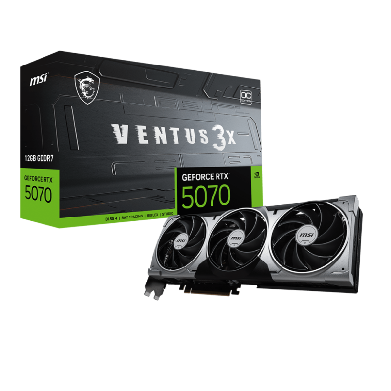 Placa video MSI GeForce RTX 5070 12G VENTUS 3X OC