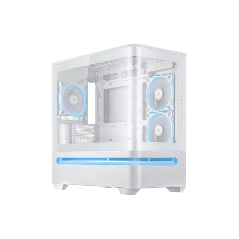 Carcasa ASUS AP202 Small Tower ARGB ALB, Tempered Glass, Sloturi Expansiune 4, Drive Bays: 2x2.5