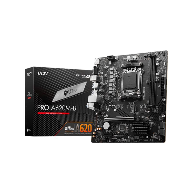 MSI MB Sc AM5 PRO A620M-B, AMD A620, 2xDDR5, 1xHDMI, 1xVGA, mATX