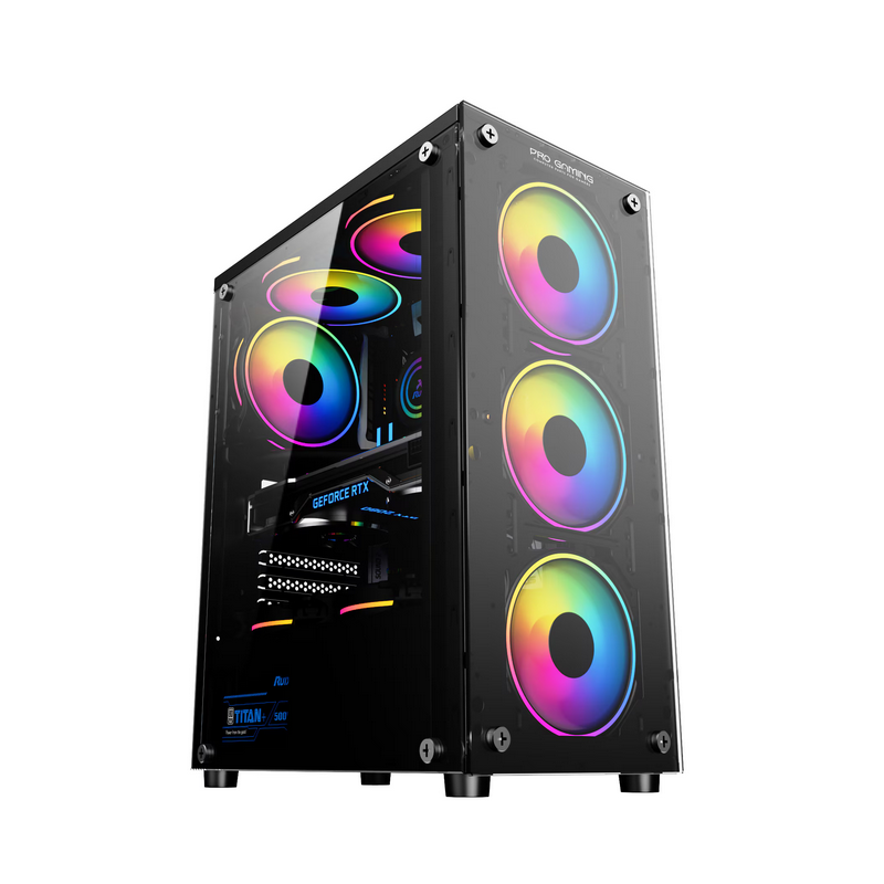 Carcasa PRO GAMING ELEMENT Mid Tower ARGB Negru