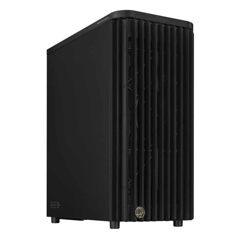 Carcasa ASUS PROART PA401 WOOD EDITION METAL PANEL Mid Tower ARGB NEGRU, Sloturi Expansiune 7, Drive Bays: 2x3.5