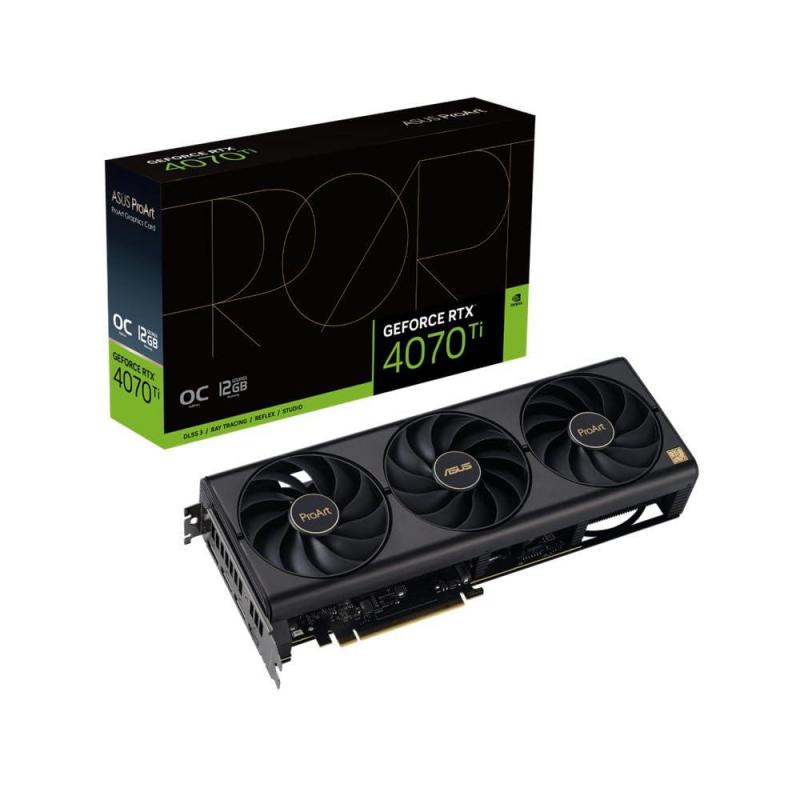 Placa Video ASUS PROART GEFORCE RTX 4070 OC EDITION 12GB GDDR6X 192 bit, PCIE 4.0, 1x HDMI 3x DP