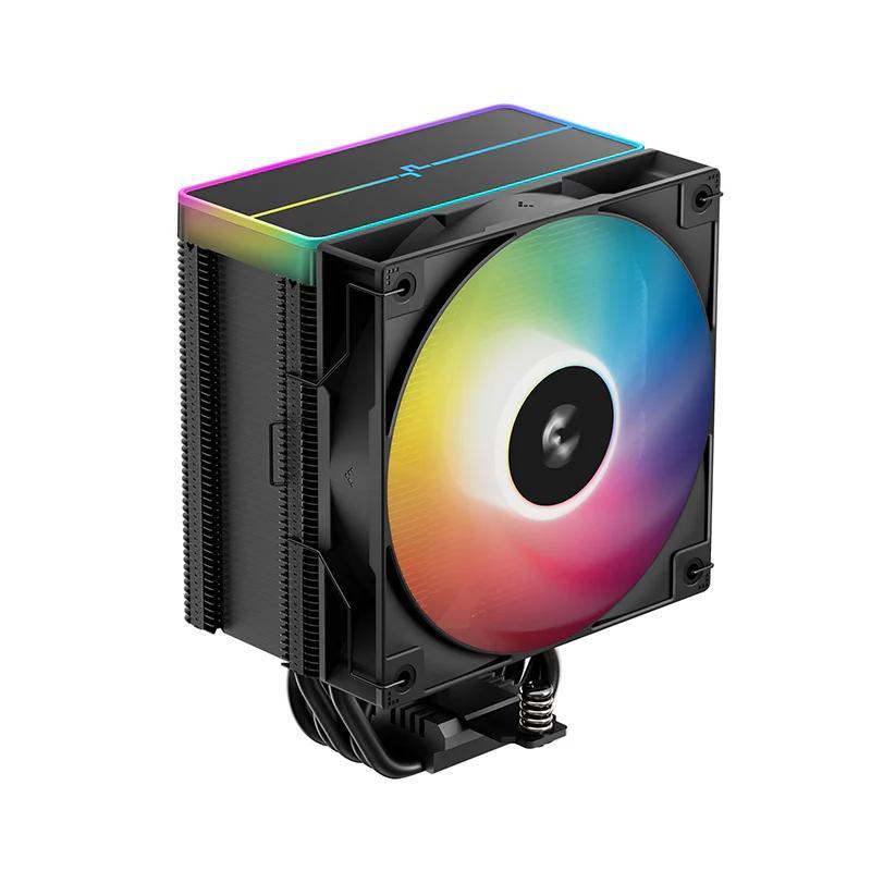 Cooler Procesor DEEPCOOL AG500 ARGB V2 NEGRU, marime heatsink 120x92x150mm, un ventilator ARGB, viteza ventilator 500-2100 RPM +/- 10%, Airflow: 75.89 CFM, Suport AMD: AM4/AM5, suport INTEL: LGA 1700/1200/1151/1150/1155, nivel de zgomot: 31.6 dBA