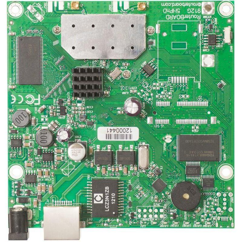 MIKROTIK placa de baza router RB911G-5HPND, Procesor: 600Mhz, Dimansiuni:105x105mm, 64 MB RAM, stocare: 128 MB NAND, Sistem operare: RouterOS POE-in pasiv, Banda 5Ghz 300 Mbit/s, Standarde wireless: 802.11a/n, Tehnologie: Wi-Fi 4, Port retea; 1 x 10/100/1
