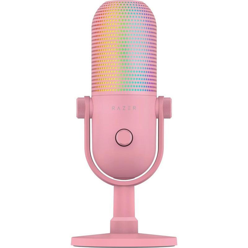 Microfon Razer Seiren V3 Mini Chroma RGB USB, frecventa raspuns 20 Hz - 20000 Hz, sensibilitate 110 dB (THD > 1% at 1 kHz), negru